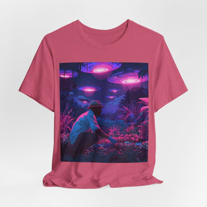 UFO Garden Man Shirt - Afrocentric Art by The Trini Gee