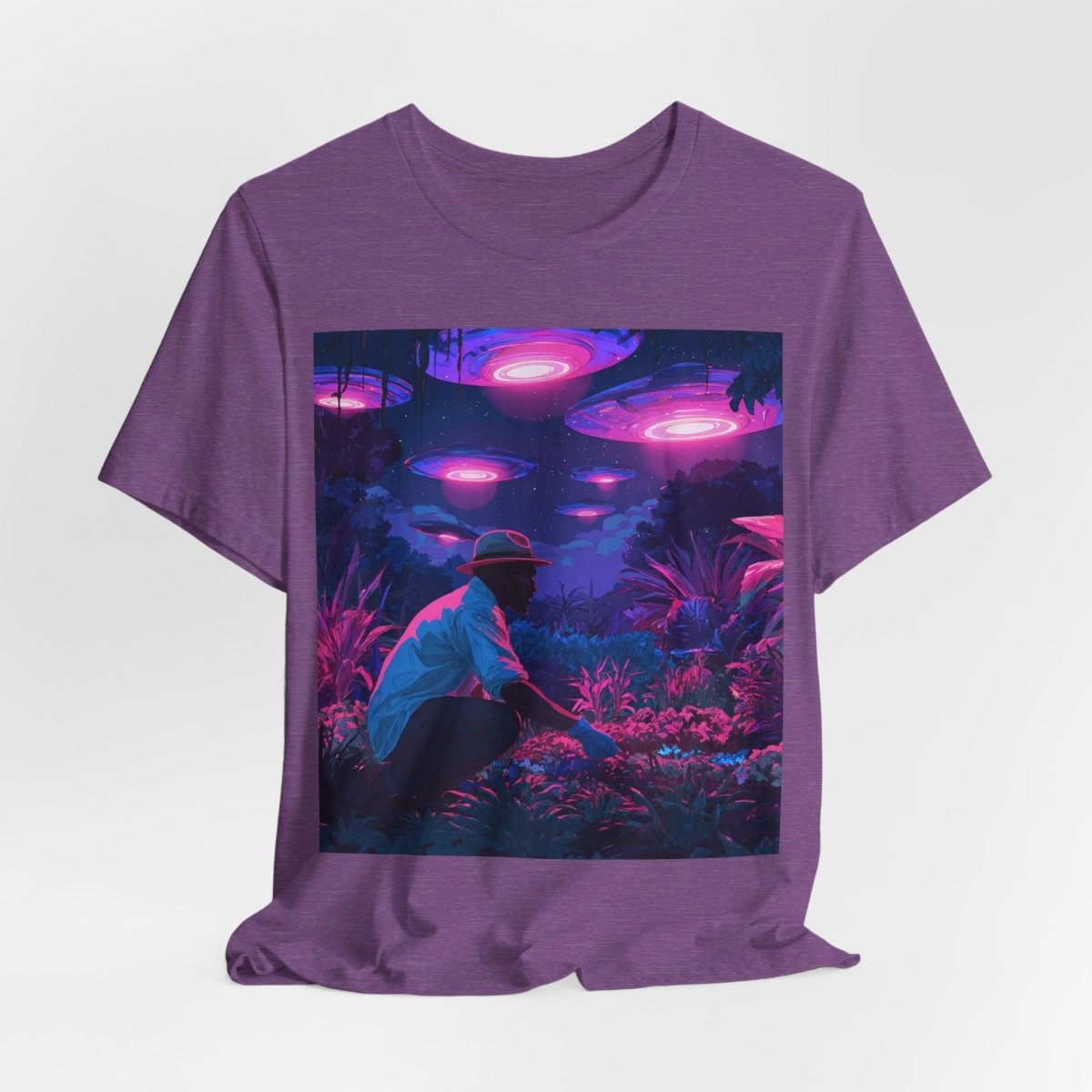 UFO Garden Man Shirt - Afrocentric Art by The Trini Gee