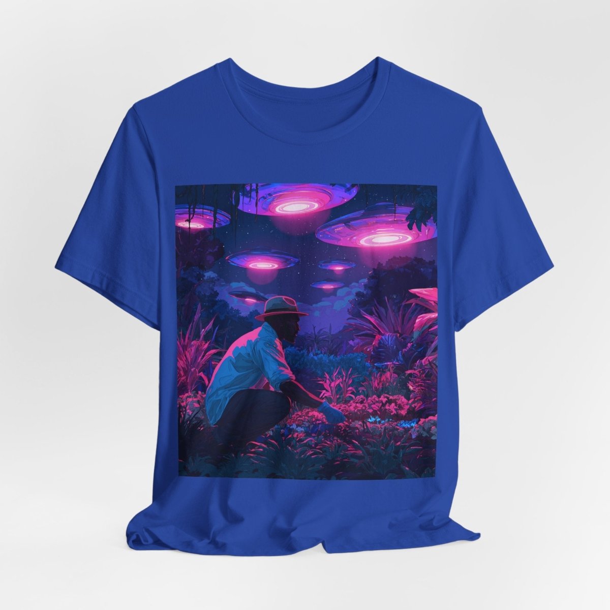 UFO Garden Man Shirt - Afrocentric Art by The Trini Gee
