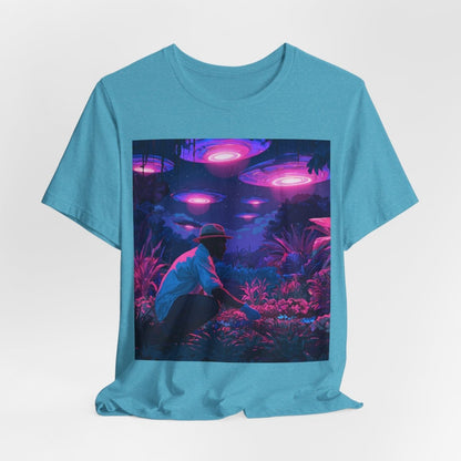 UFO Garden Man Shirt - Afrocentric Art by The Trini Gee