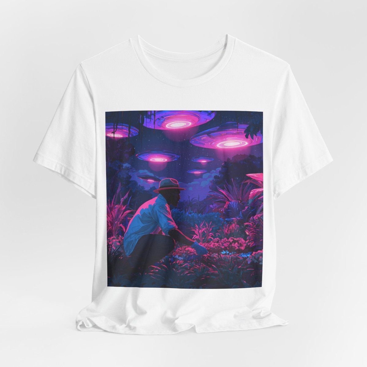 UFO Garden Man Shirt - Afrocentric Art by The Trini Gee