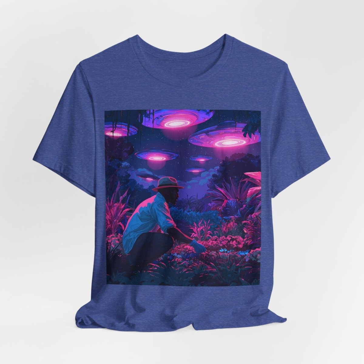 UFO Garden Man Shirt - Afrocentric Art by The Trini Gee
