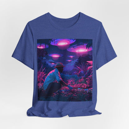 UFO Garden Man Shirt - Afrocentric Art by The Trini Gee
