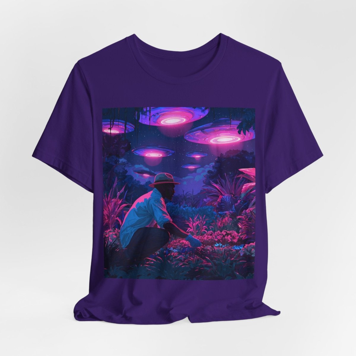 UFO Garden Man Shirt - Afrocentric Art by The Trini Gee