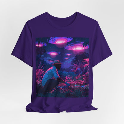 UFO Garden Man Shirt - Afrocentric Art by The Trini Gee