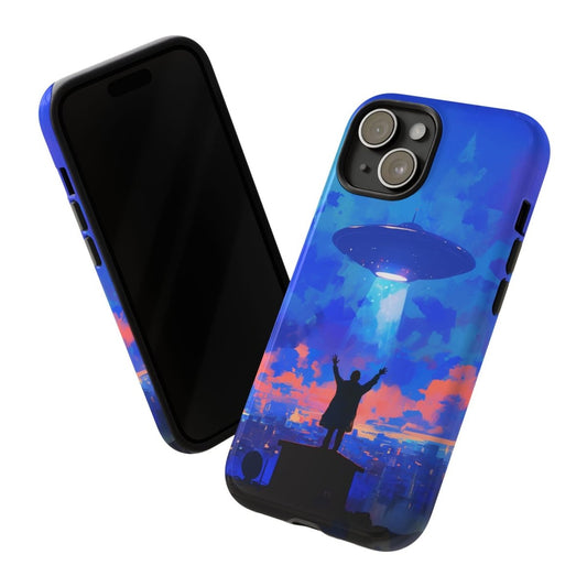 UFO Rooftop Phone Case - Afrocentric Art by The Trini Gee