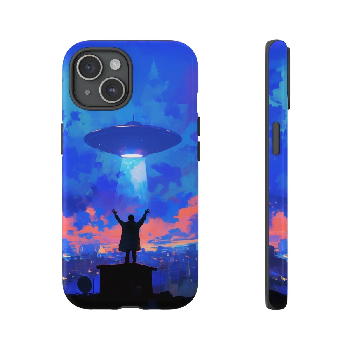 UFO Rooftop Phone Case - Afrocentric Art by The Trini Gee
