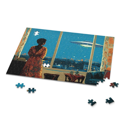 UFO Sighting Puzzle - Afrocentric Art by The Trini Gee