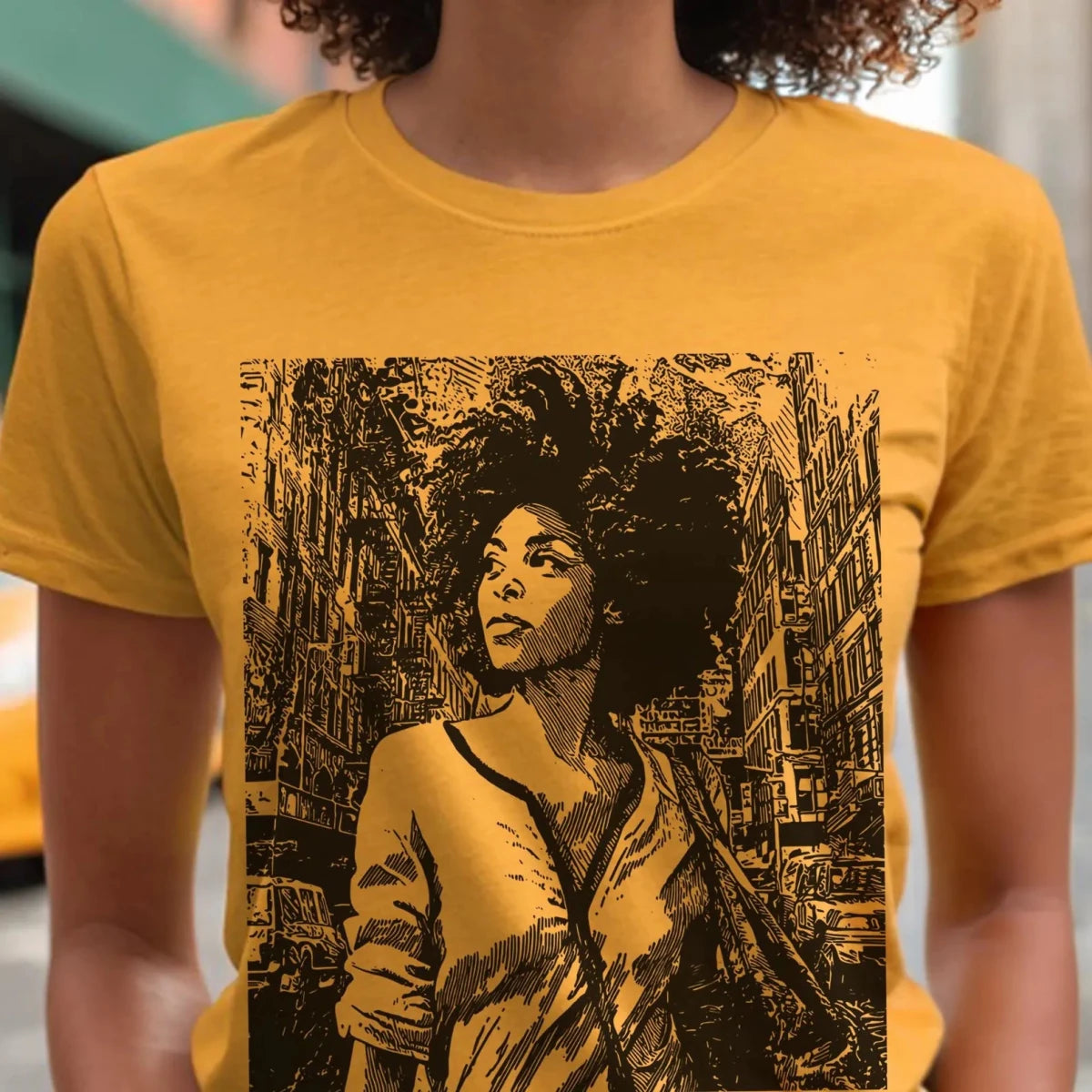 Urban City Girl Shirt - Afrocentric Art by The Trini Gee