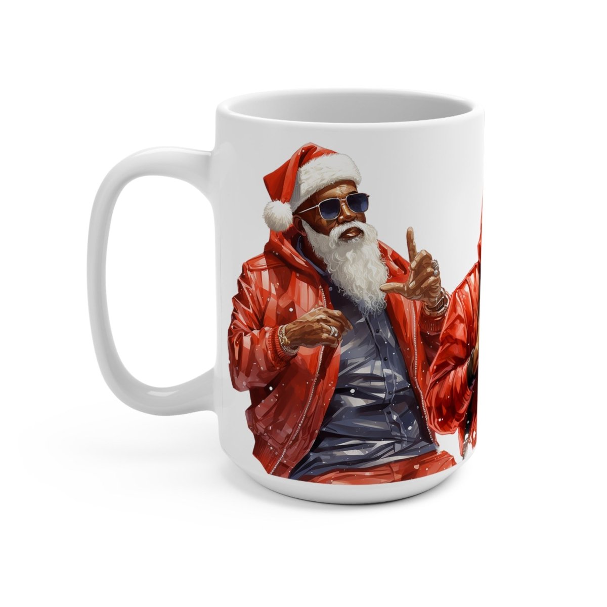 Urban Santa Mug - Afrocentric Art by The Trini Gee