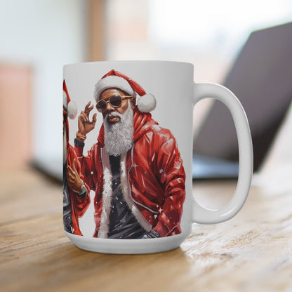 Urban Santa Mug - Afrocentric Art by The Trini Gee