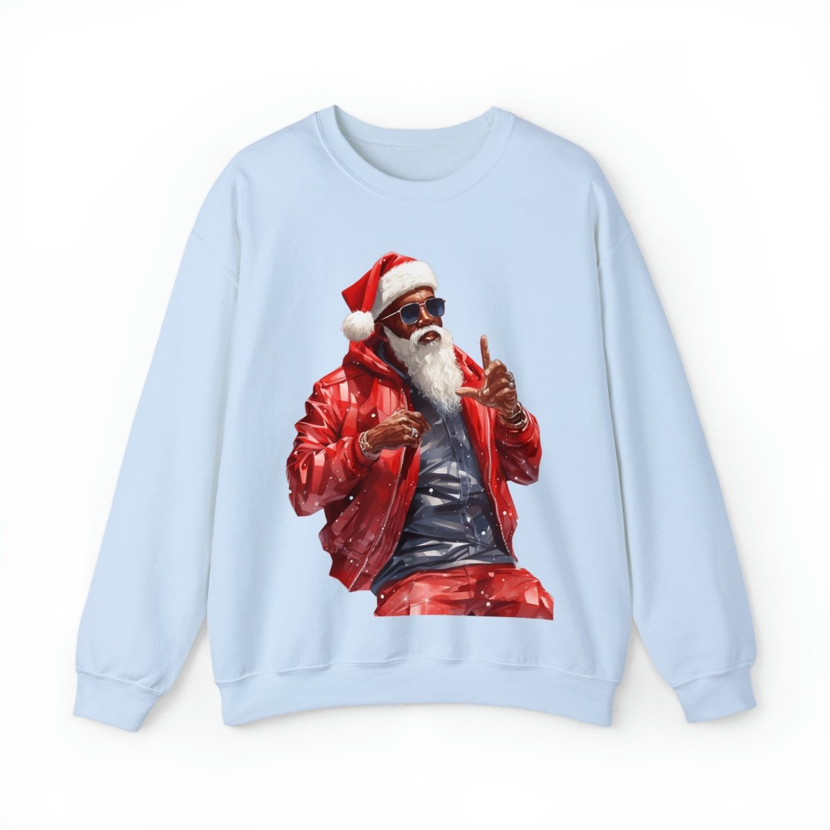 Urban Santa Sweatshirt - Afrocentric Art by The Trini Gee