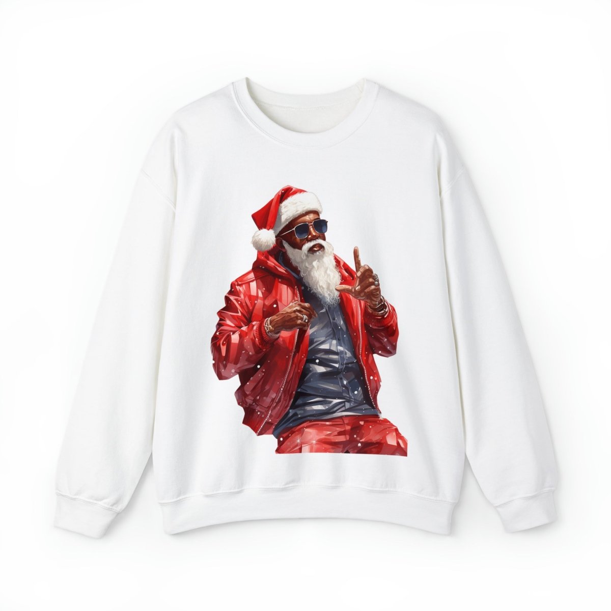 Urban Santa Sweatshirt - Afrocentric Art by The Trini Gee