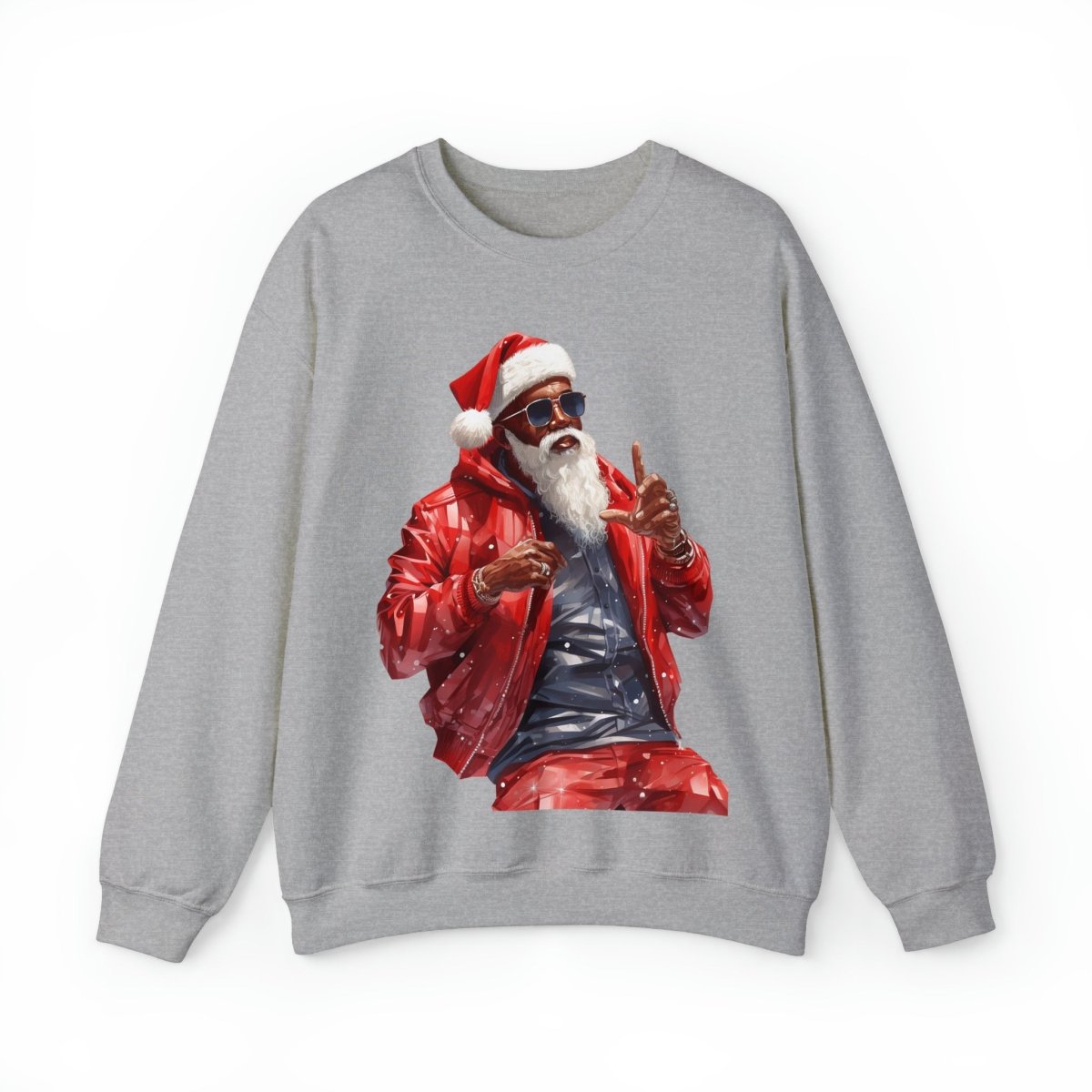 Urban Santa Sweatshirt - Afrocentric Art by The Trini Gee