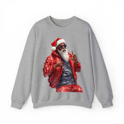 Urban Santa Sweatshirt - Afrocentric Art by The Trini Gee