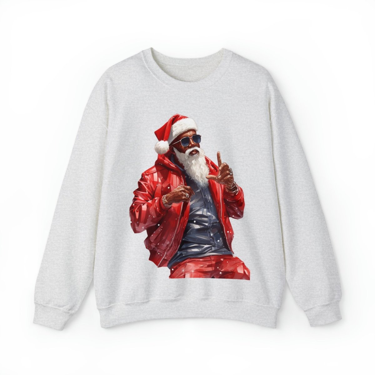 Urban Santa Sweatshirt - Afrocentric Art by The Trini Gee