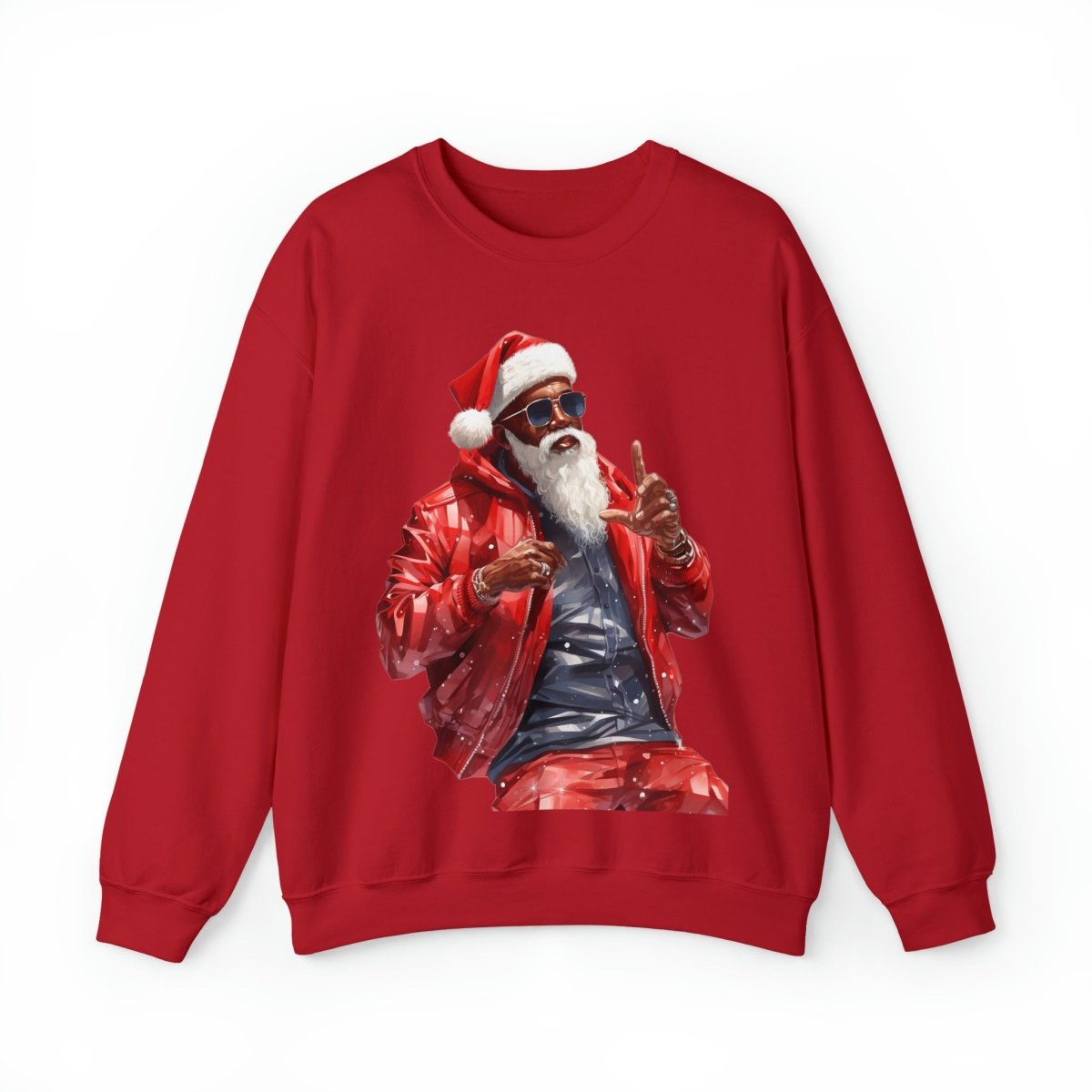 Urban Santa Sweatshirt - Afrocentric Art by The Trini Gee