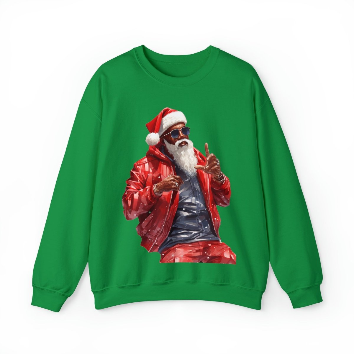 Urban Santa Sweatshirt - Afrocentric Art by The Trini Gee