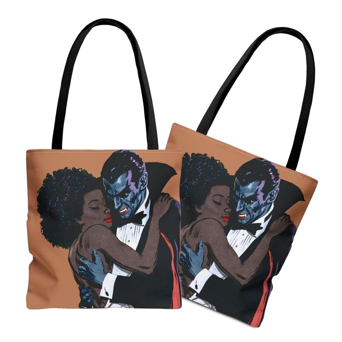 Vampire Couple Tote Bag - Afrocentric Art by The Trini Gee