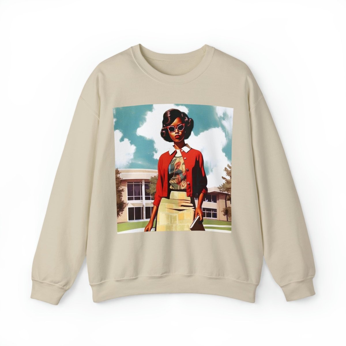 Vintage 60s Sweatshirt - Afrocentric Art by The Trini Gee