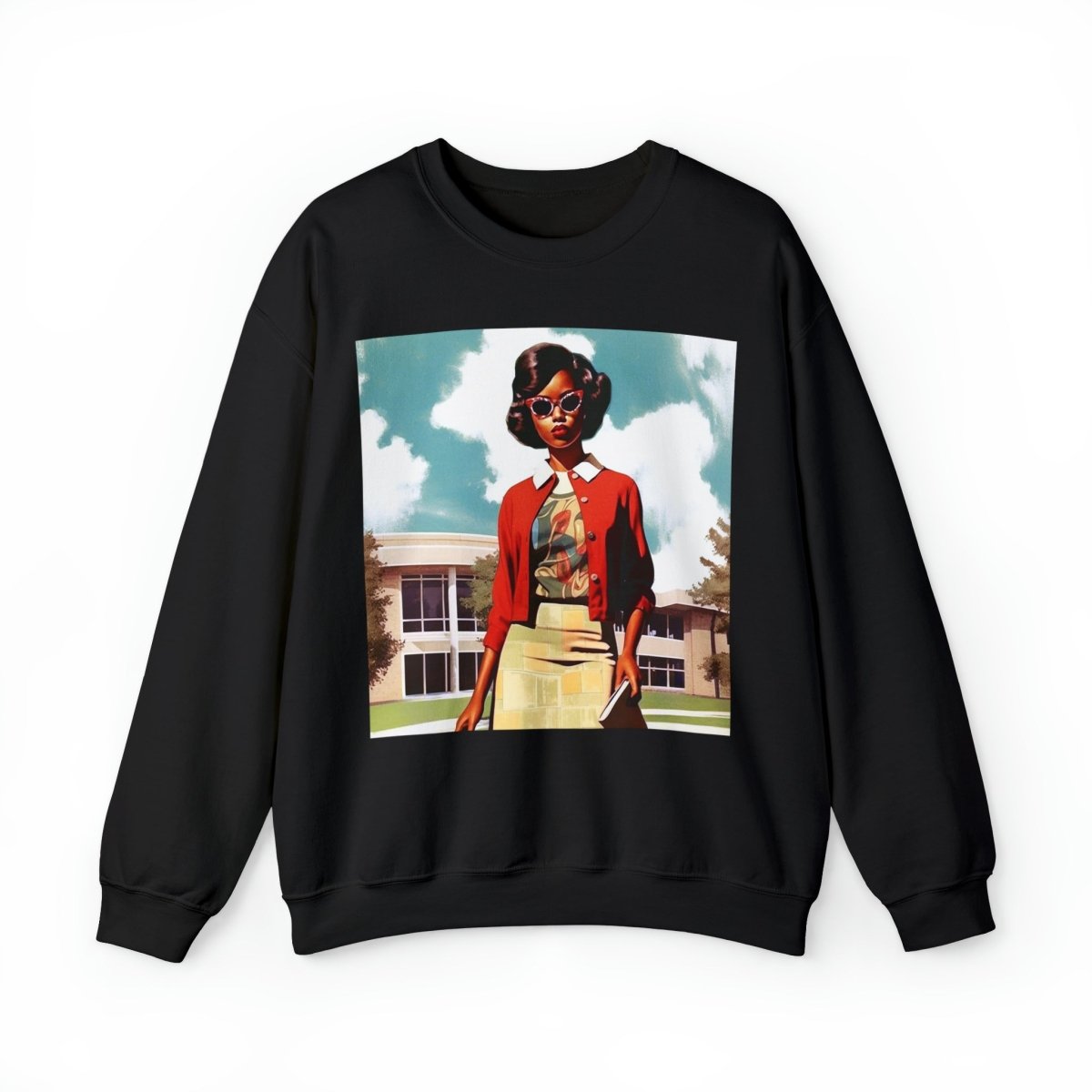 Vintage 60s Sweatshirt - Afrocentric Art by The Trini Gee