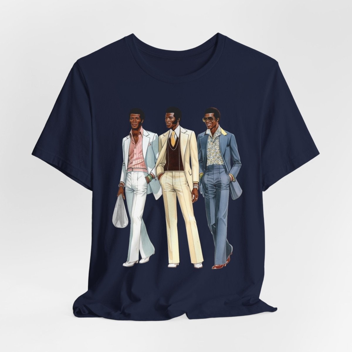 Vintage 70s Men Shirt - Afrocentric Art by The Trini Gee