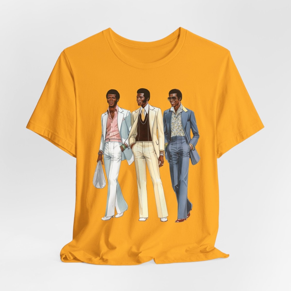 Vintage 70s Men Shirt - Afrocentric Art by The Trini Gee