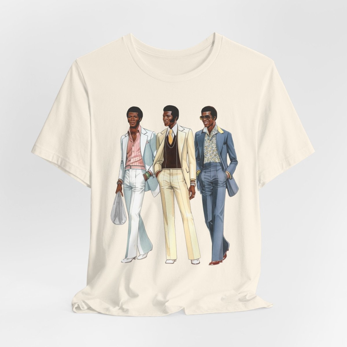 Vintage 70s Men Shirt - Afrocentric Art by The Trini Gee