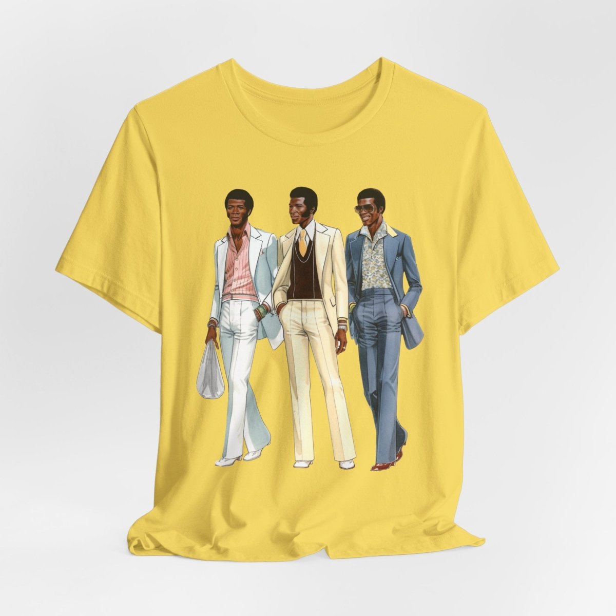 Vintage 70s Men Shirt - Afrocentric Art by The Trini Gee