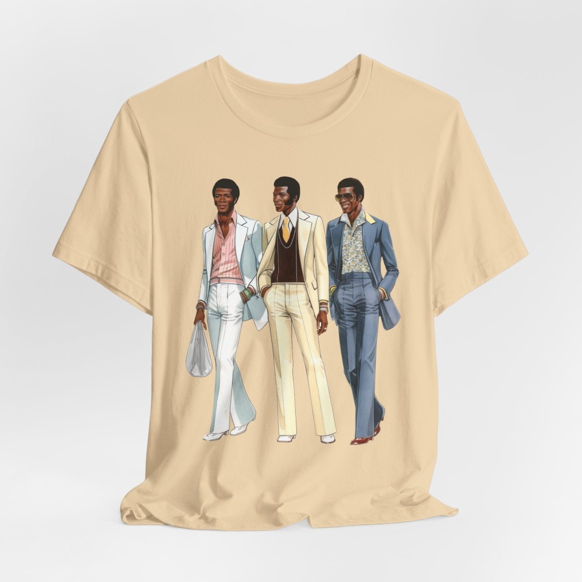 Vintage 70s Men Shirt - Afrocentric Art by The Trini Gee