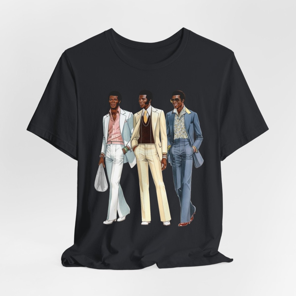 Vintage 70s Men Shirt - Afrocentric Art by The Trini Gee