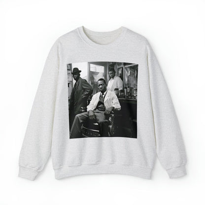 Vintage Barbershop Sweatshirt - Afrocentric Art by The Trini Gee