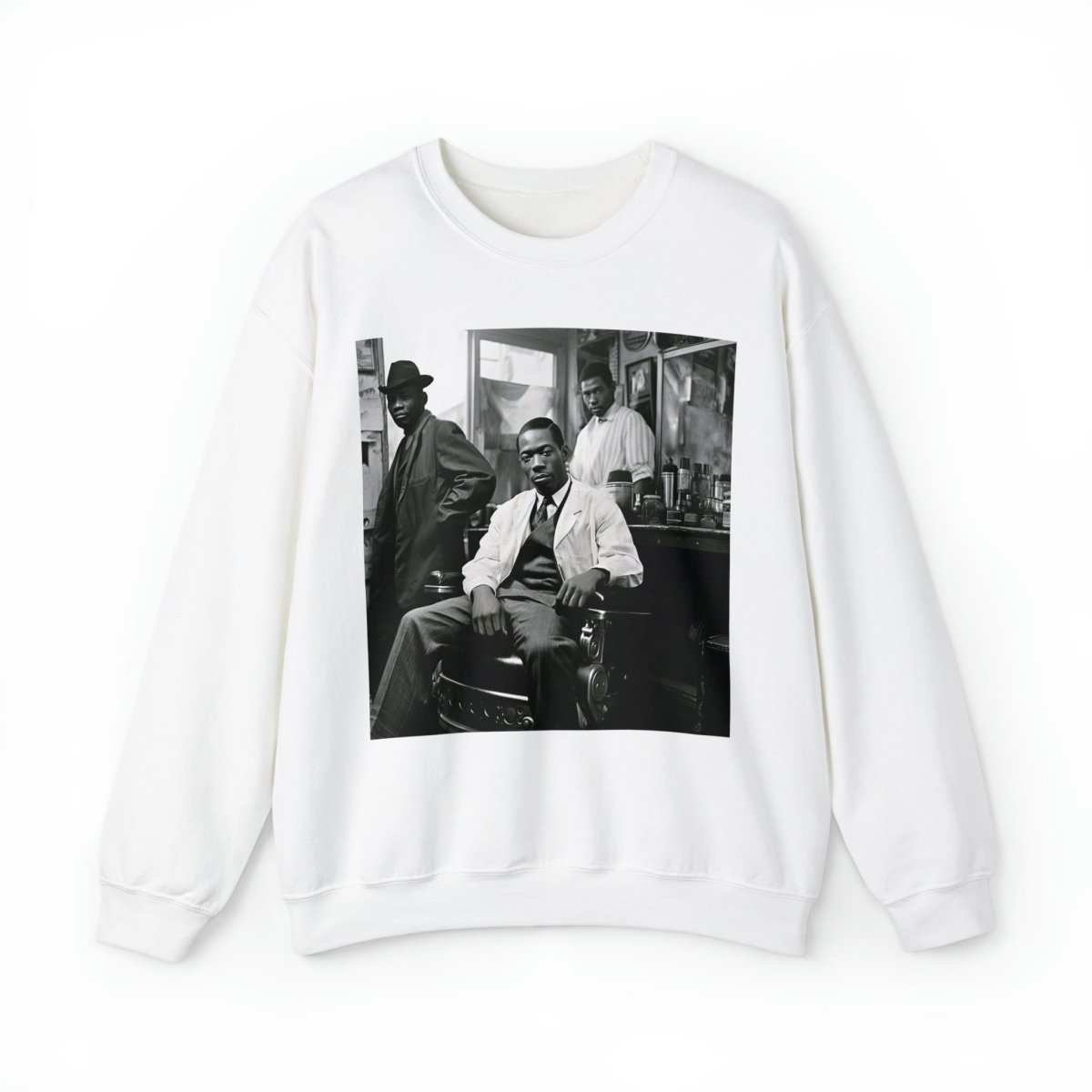 Vintage Barbershop Sweatshirt - Afrocentric Art by The Trini Gee