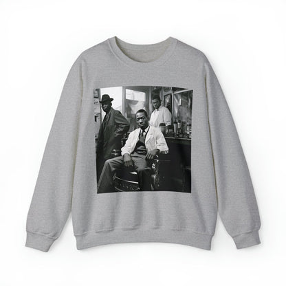 Vintage Barbershop Sweatshirt - Afrocentric Art by The Trini Gee