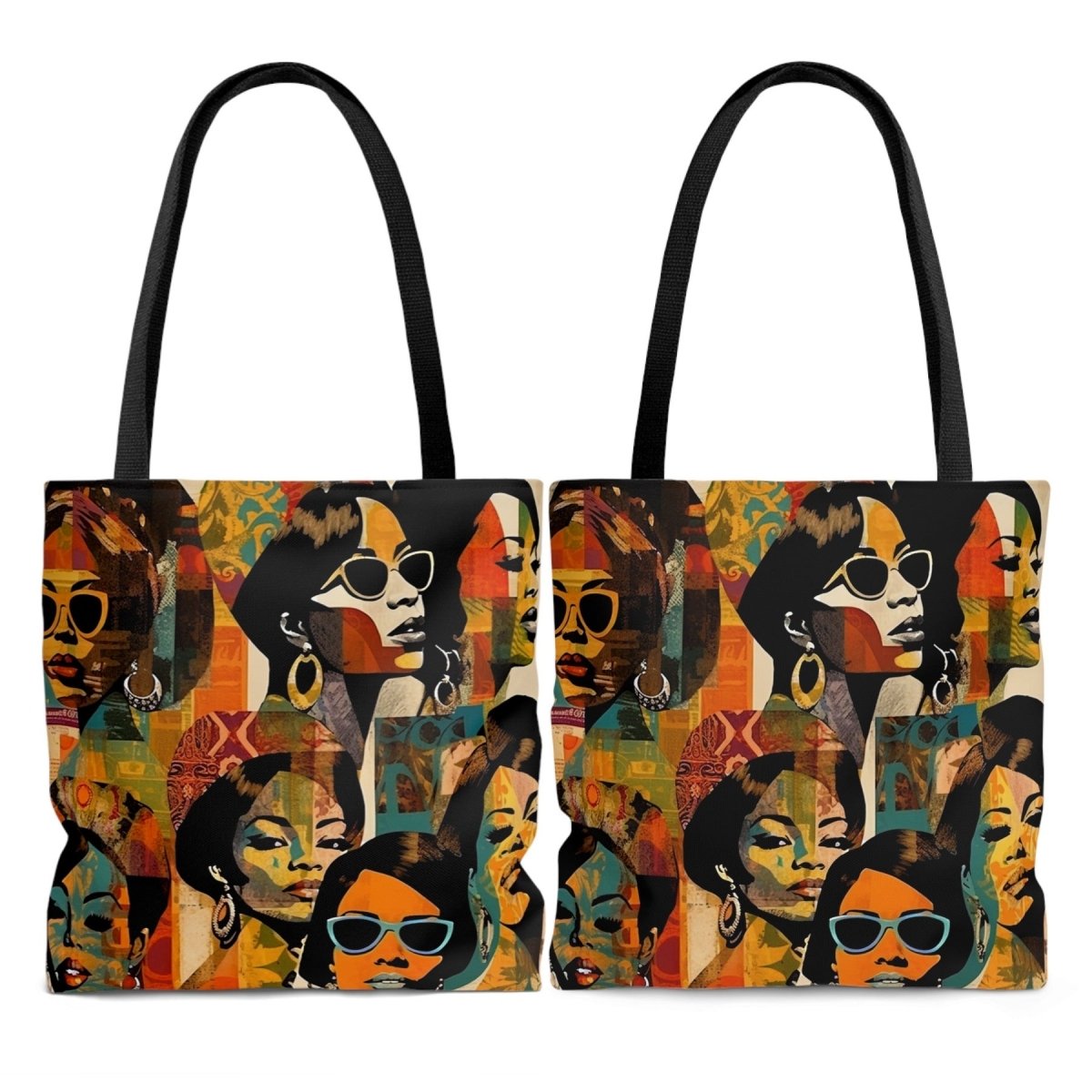 Vintage Collage Tote Bag - Afrocentric Art by The Trini Gee