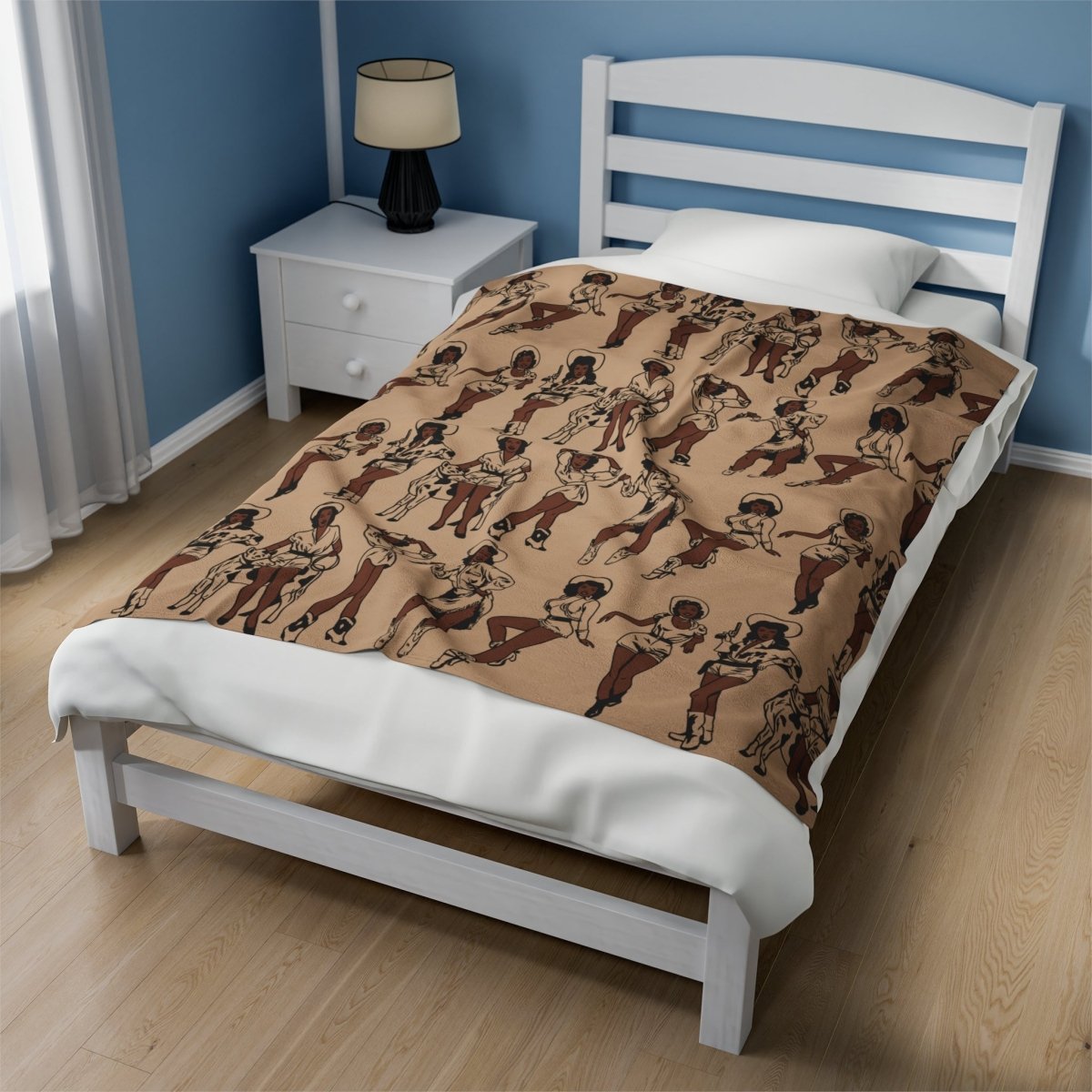 Vintage Cowgirls Blanket - Afrocentric Art by The Trini Gee