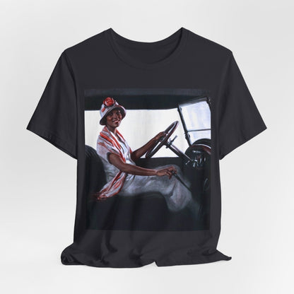 Vintage Driving Lady Shirt - Afrocentric Art by The Trini Gee