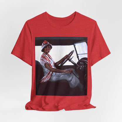 Vintage Driving Lady Shirt - Afrocentric Art by The Trini Gee