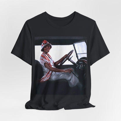 Vintage Driving Lady Shirt - Afrocentric Art by The Trini Gee