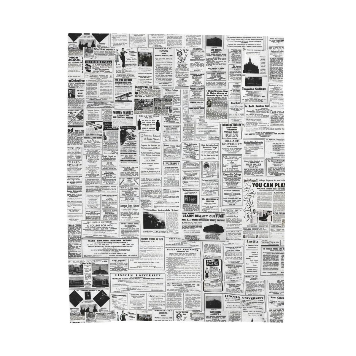 Vintage Education Ads Blanket - The Trini Gee