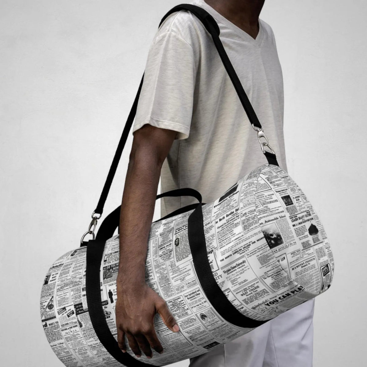 Vintage Education Ads Duffel Bag - The Trini Gee