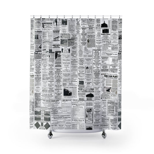 Vintage Education Ads Shower Curtain - The Trini Gee