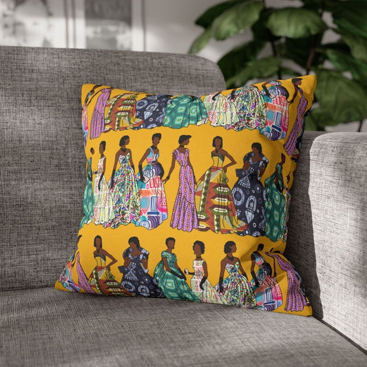 Vintage Fashion Pillow - Afrocentric Art by The Trini Gee