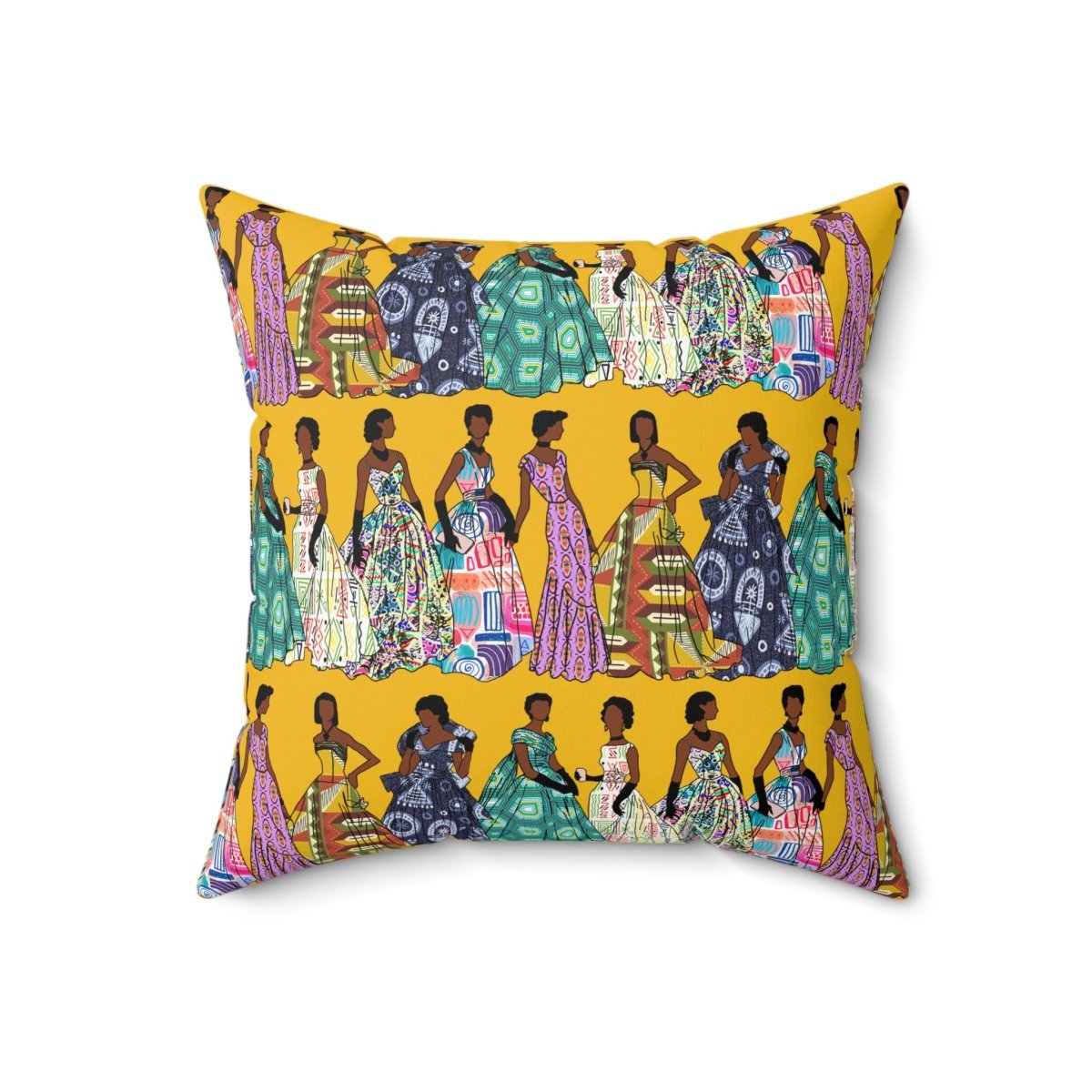 Vintage Fashion Pillow - Afrocentric Art by The Trini Gee