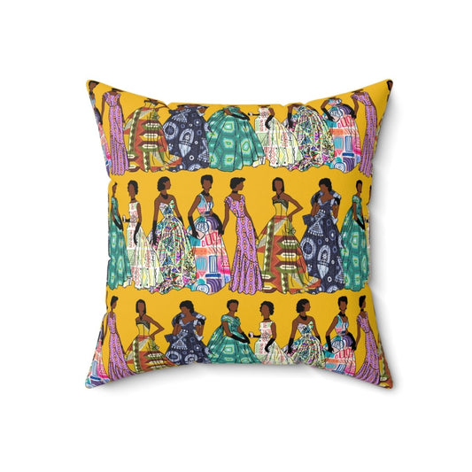 Vintage Fashion Pillow - Afrocentric Art by The Trini Gee