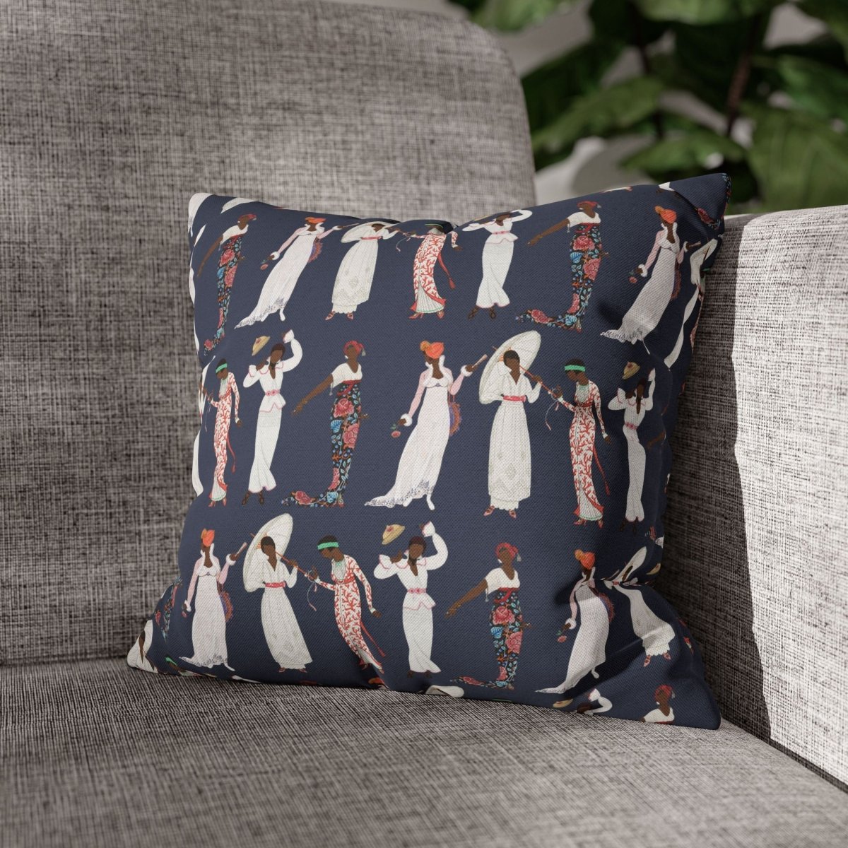 Vintage Fashion Pillow - Afrocentric Art by The Trini Gee