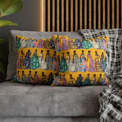 Vintage Fashion Pillow - Afrocentric Art by The Trini Gee