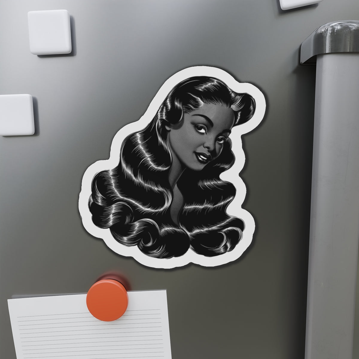 Vintage Hair Ad Magnet - Afrocentric Art by The Trini Gee