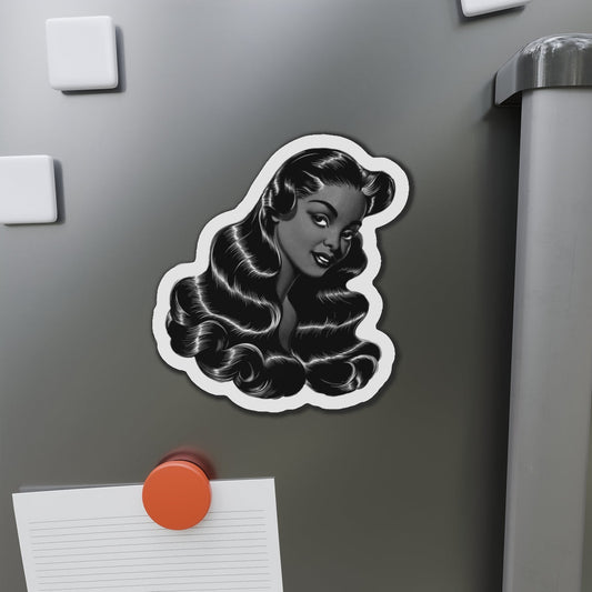 Vintage Hair Ad Magnet - Afrocentric Art by The Trini Gee