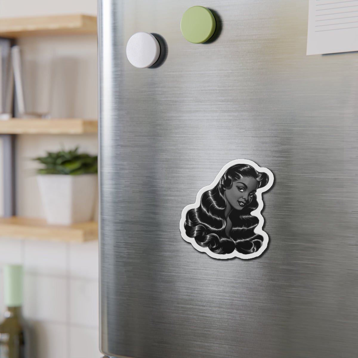 Vintage Hair Ad Magnet - Afrocentric Art by The Trini Gee